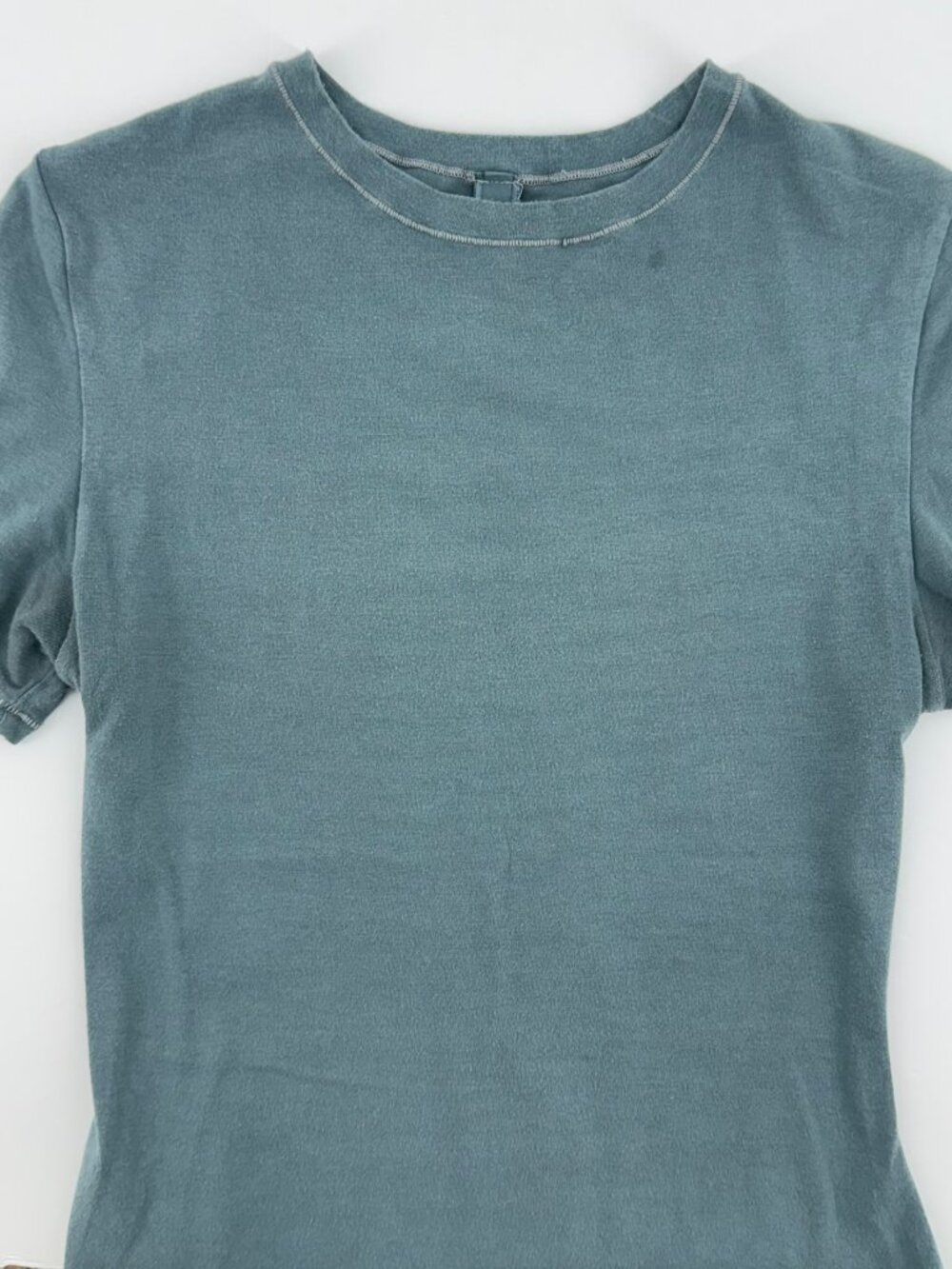 Skims Light Green Short Sleeve Cotton Blend Top Women's Sz S